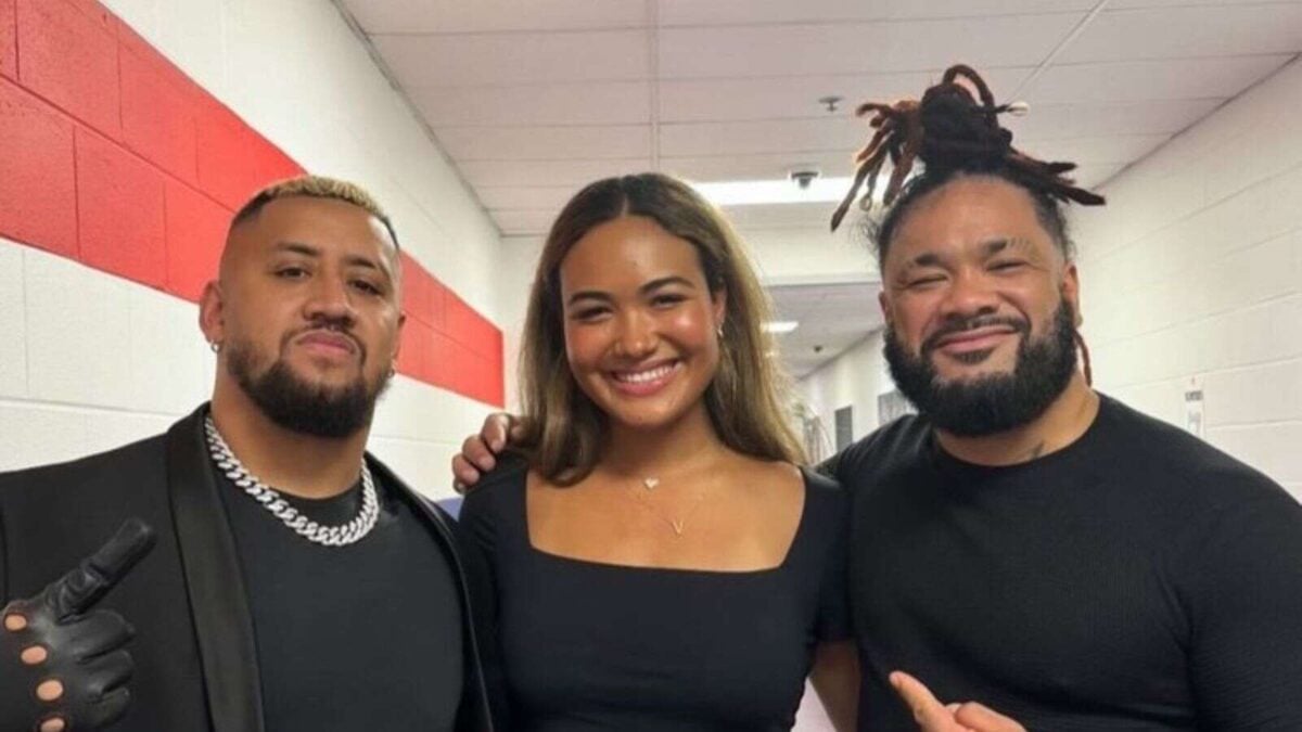 Solo Sikoa and Jacob Fatu with their sister