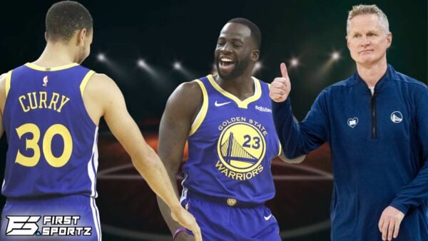 Stephen Curry, Draymond Green and Steve Kerr