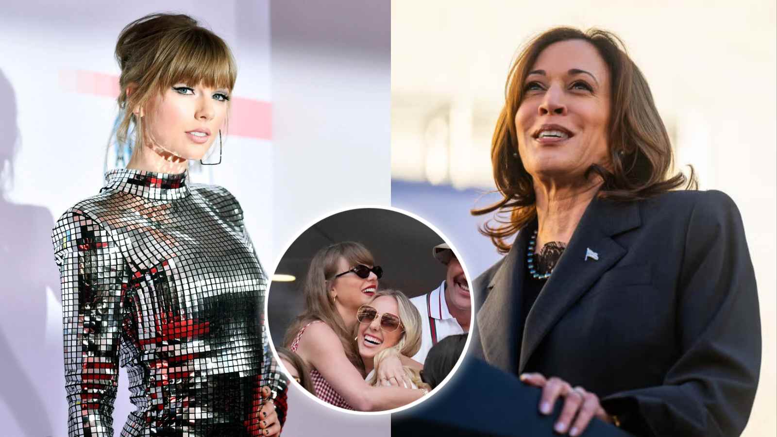 Travis Kelce’s girlfriend Taylor Swift endorses Kamala Harris two days after hanging out with Donald Trump suppoter Brittany Mahomes