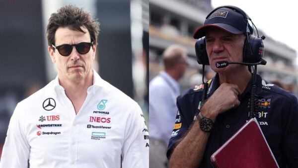 Toto Wolff and Adrian Newey