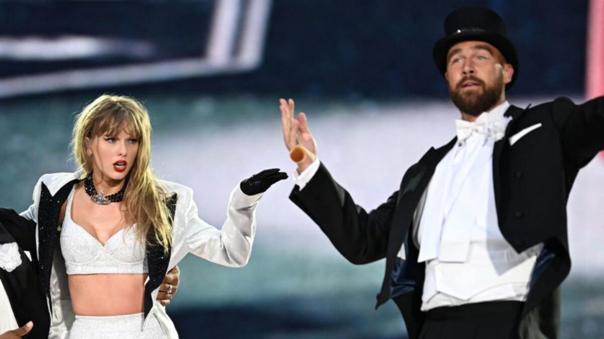 Travis Kelce's surprise on-stage appearance at Taylor Swift's Eras Tour