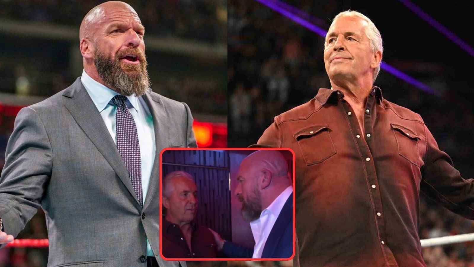 Video: Unseen footage of Triple H’s interaction with Bret Hart backstage following his surprise return on Raw 