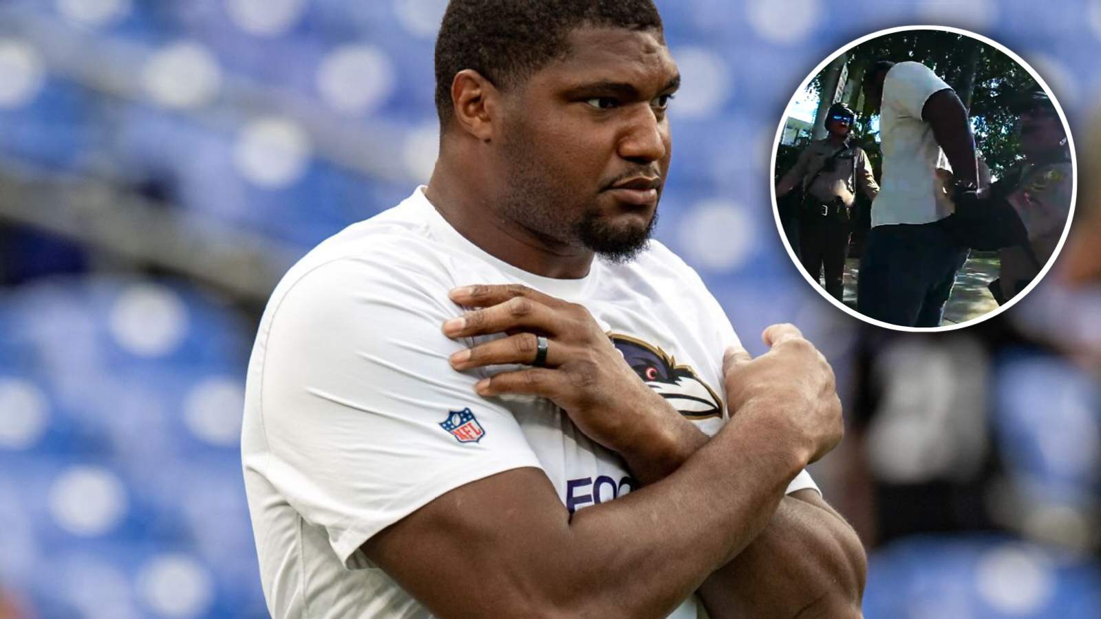 (Video) Aggressive Miami cops, without no reason, put handcuffs on Calais Campbell who was trying to make a case for Tyreek Hill 