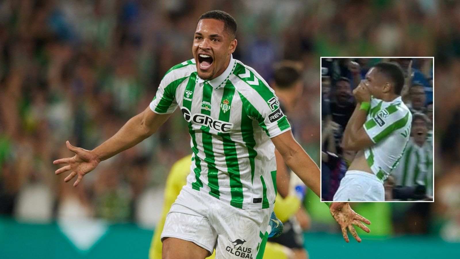 “No Brazilian should join them again” – Fans react as Vitor Roque kisses Real Betis badge weeks after joining on loan from FC Barcelona