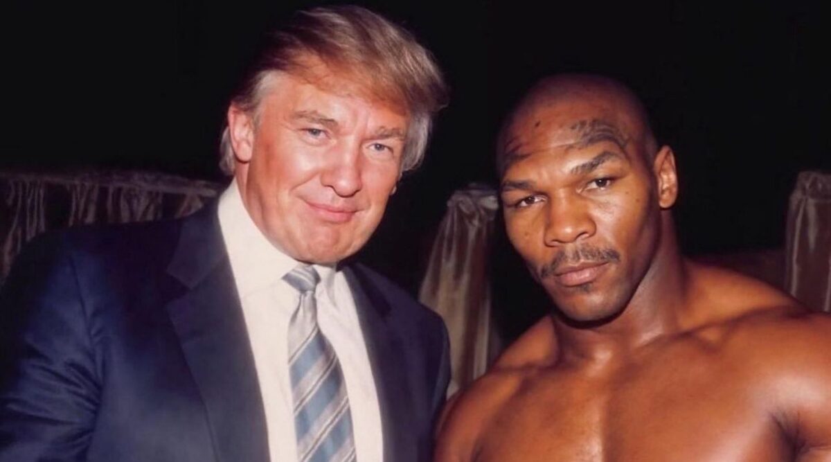 Los jóvenes Donald Trump y Mike Tyson