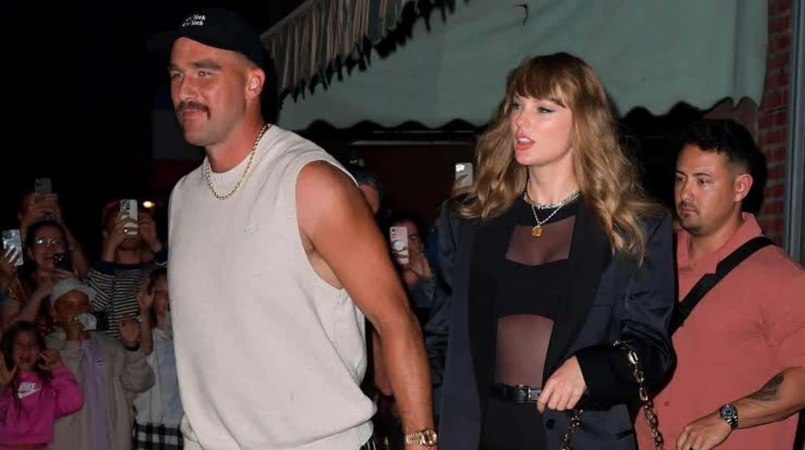 ‘Hand-in-hand’ Travis Kelce steps out in Brooklyn with girlfriend Taylor Swift for some Italian food after Chiefs’ first win