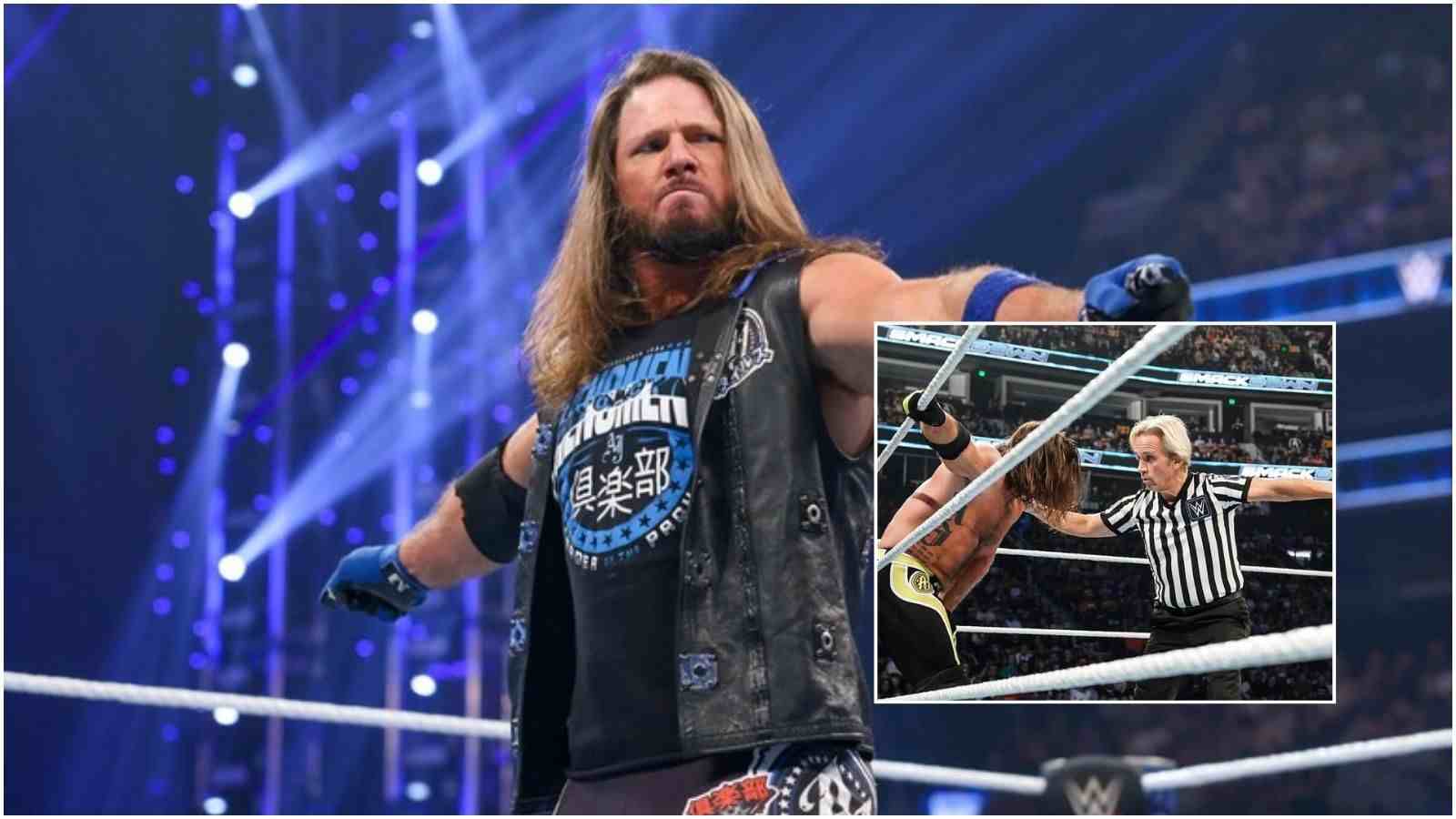 AJ Styles gets called a “QUITTER” on his WWE return as match ends abruptly after he is unable to stand on SmackDown