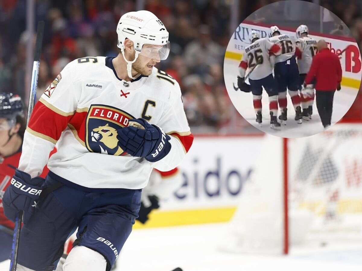 “Hope he’s alright” – Fans pray for Aleksander Barkov as center gets carried off ice after SCARY collision