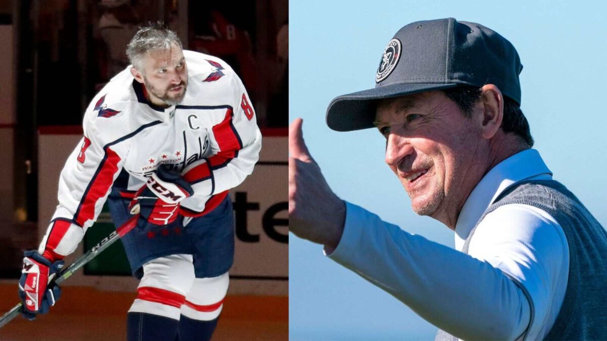 Alex Ovechkin and Wayne Gretzky