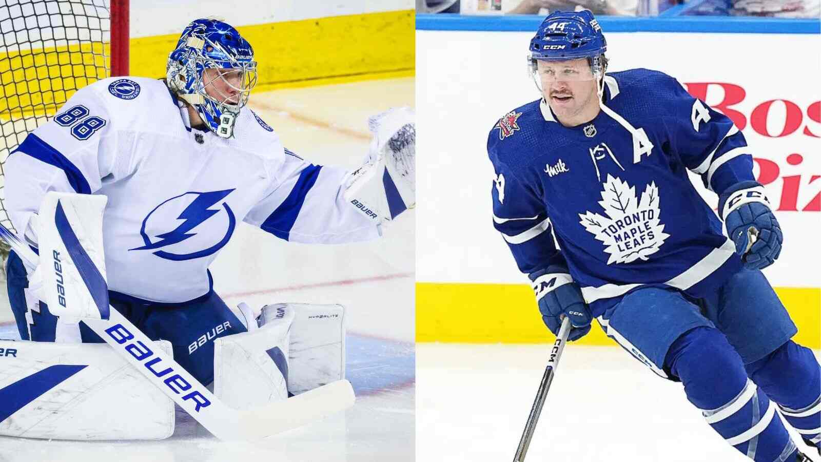 (Video) Andrei Vasilevskiy gives Morgan Rielly a snow shower during warmups before getting pulled in 2nd period