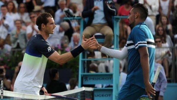 Andy Murray and Nick Kyrgios (via BBC)