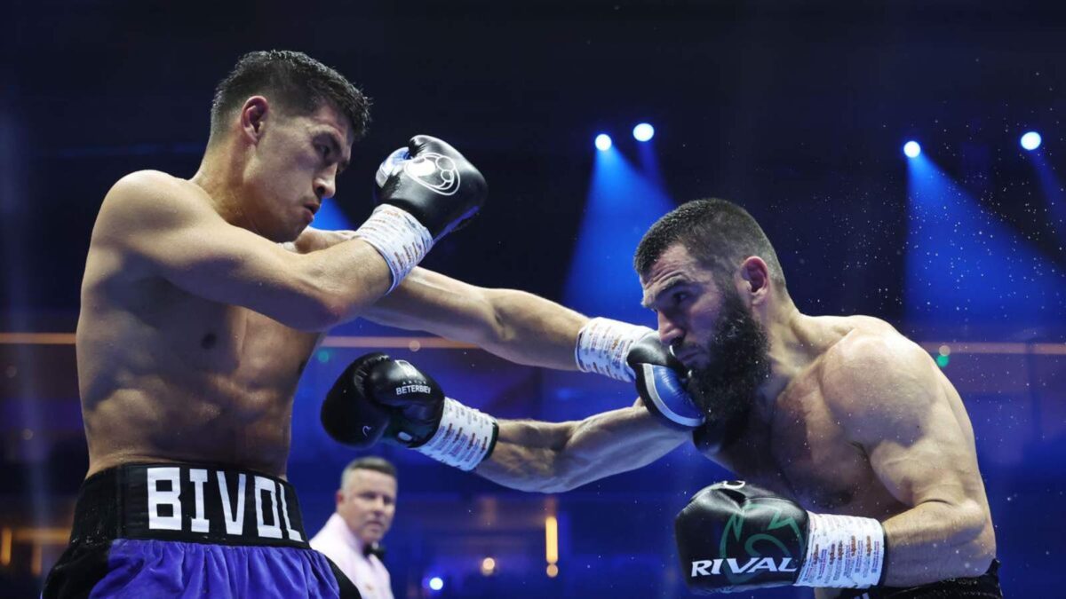 Artur Beterbiev and Dmitry Bivol in action