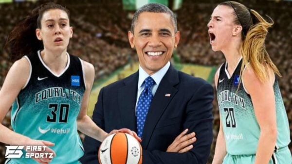 Former President Barack Obama congratulates the New York Liberty on their WNBA championship victory