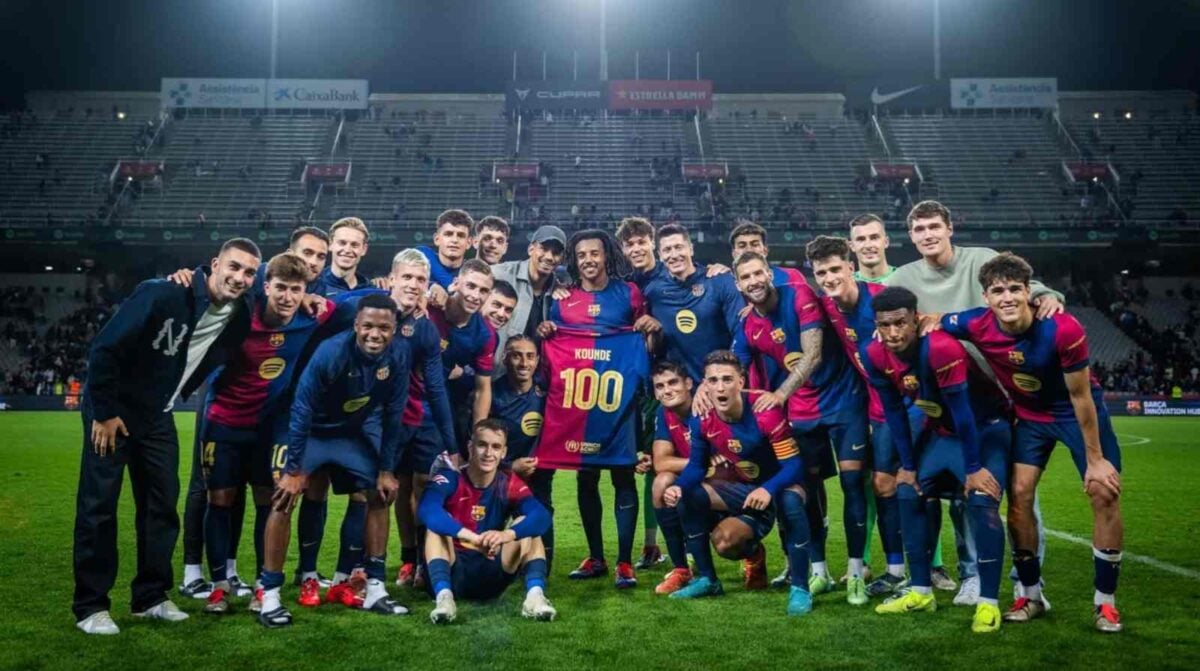 Barcelona Jules Kounde 100 matches