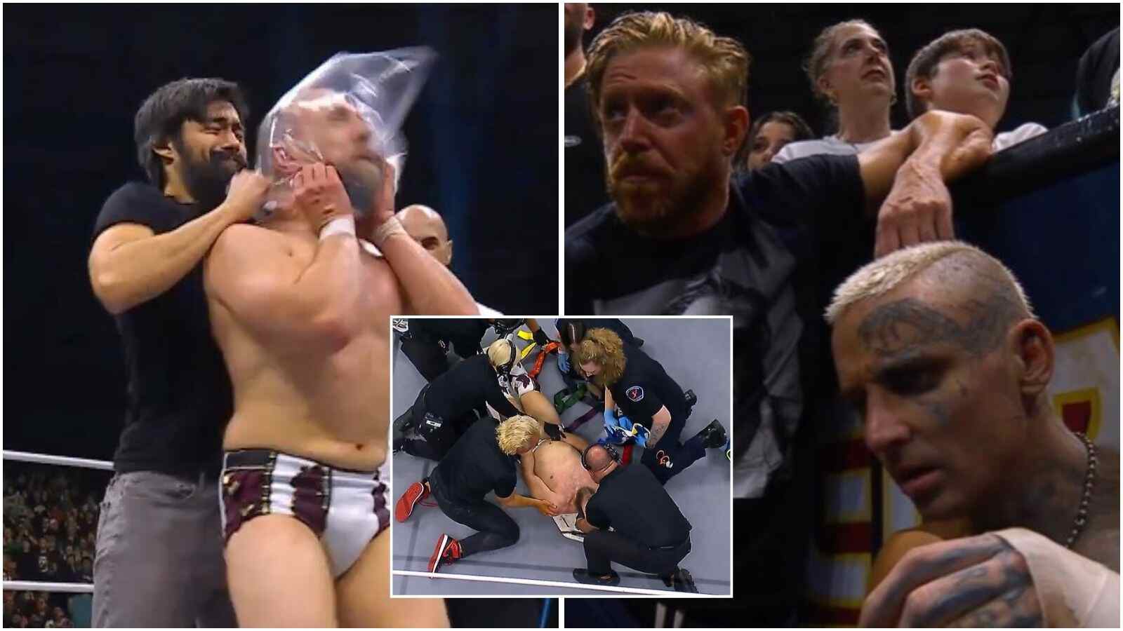 (Video) 43-year-old AEW star leaves arena on stretcher after being brutalized by former teammates at AEW WrestleDream