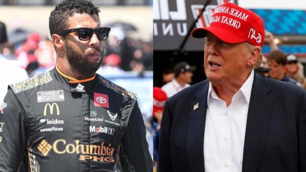 Bubba Wallace and Donald Trump