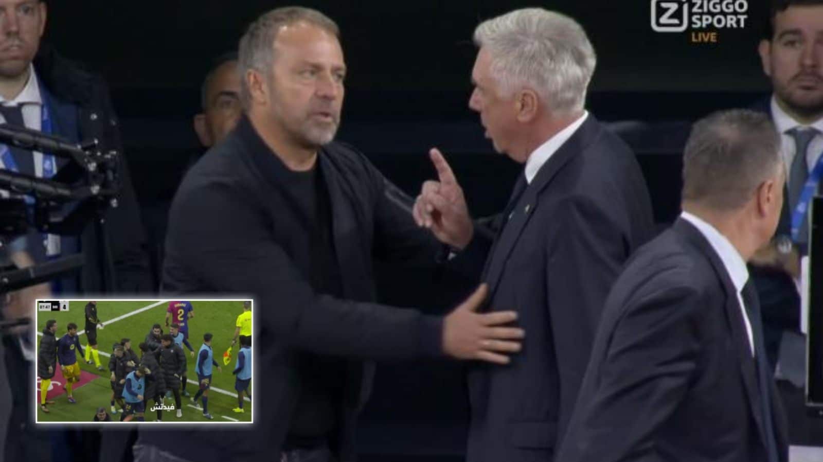 ANGRY Carlo Ancelotti calls out Hansi Flick’s assistant following 4-0 humiliation in El Clasico