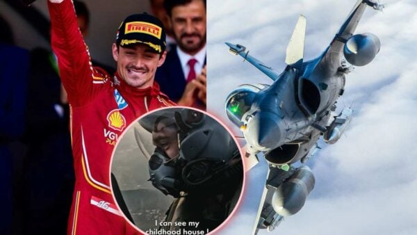 Charles Leclerc and Rafale Fighter Jet