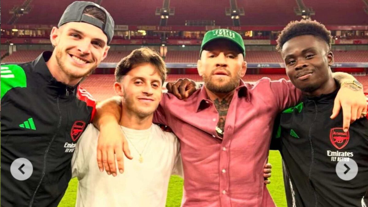 Conor McGregor meets Arsenal stars 