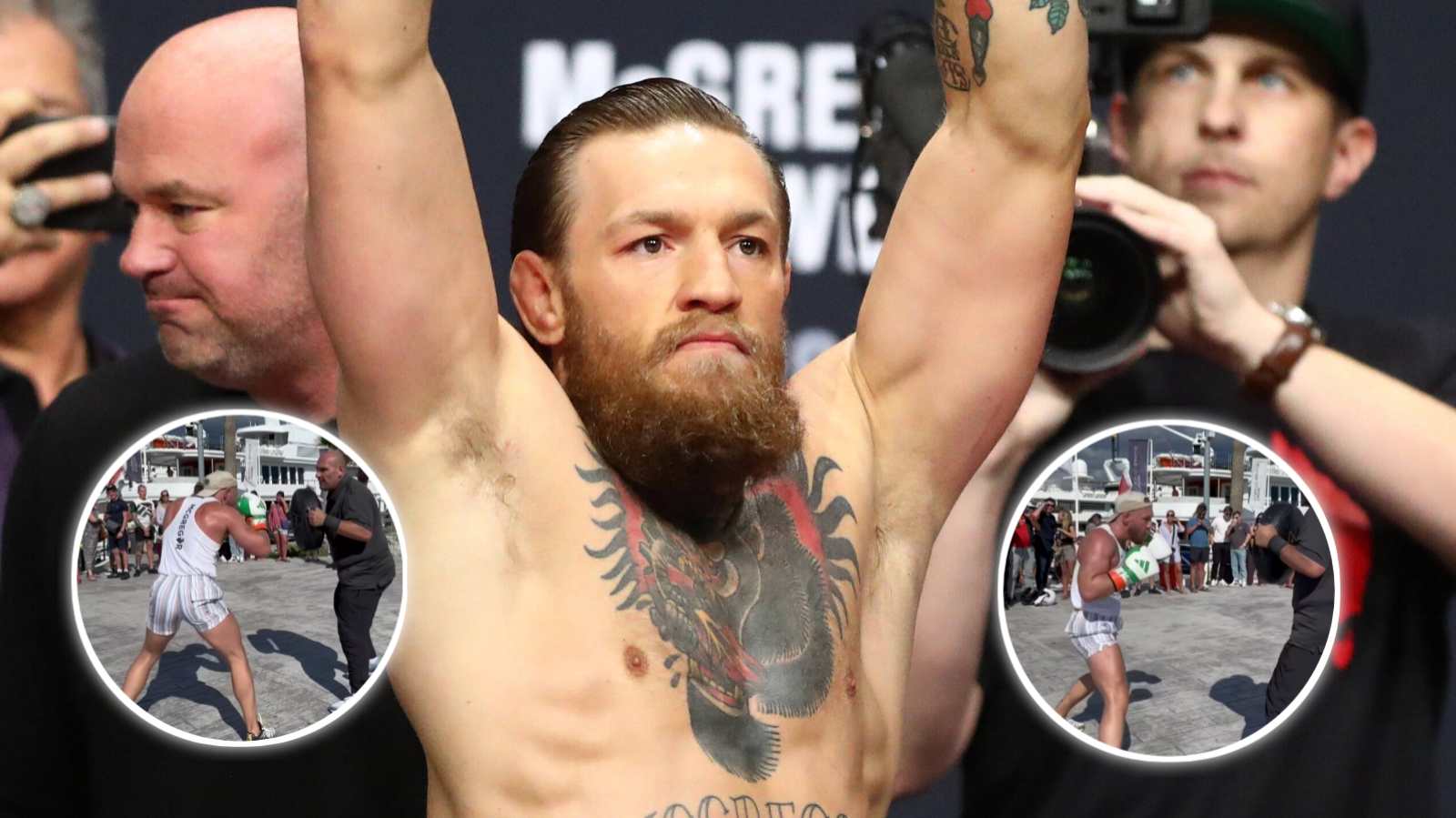 (Video) Conor McGregor does a UFC-esque Open Workout infront of $3.6 million yatch