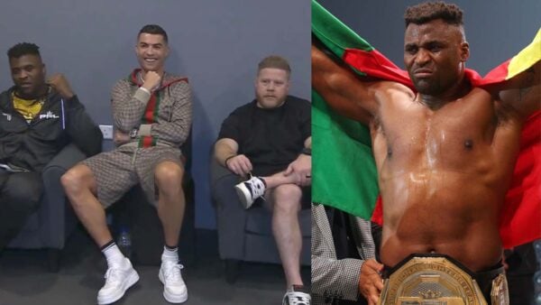 Cristiano Ronaldo visits Francis Ngannou before the PFL fight