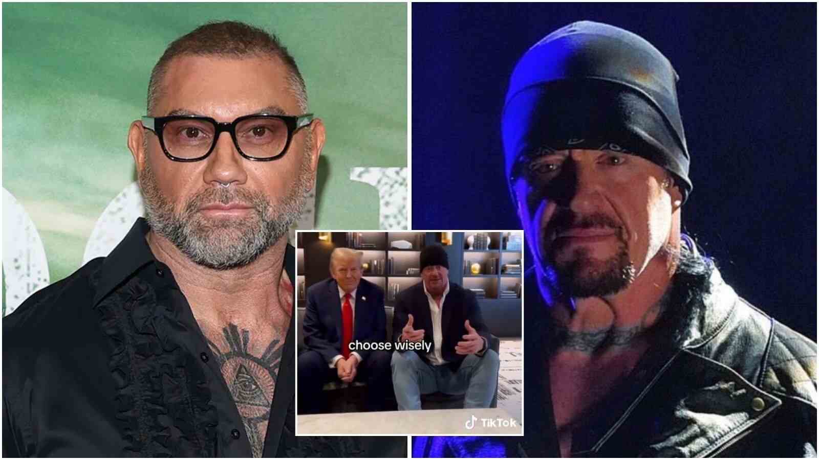 Video of Dave Bautista praising The Undertaker just days before WWE legend dissed him while collaborating with Donald Trump goes viral