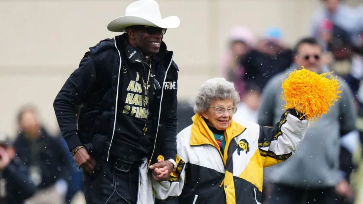 Deion Sanders with Miss Peggy