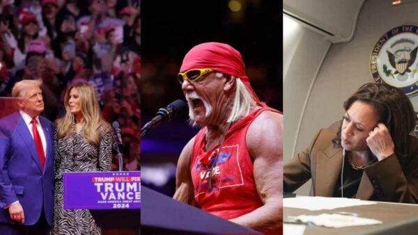 Donald Trump, Hulk Hogan and Kamala Harris