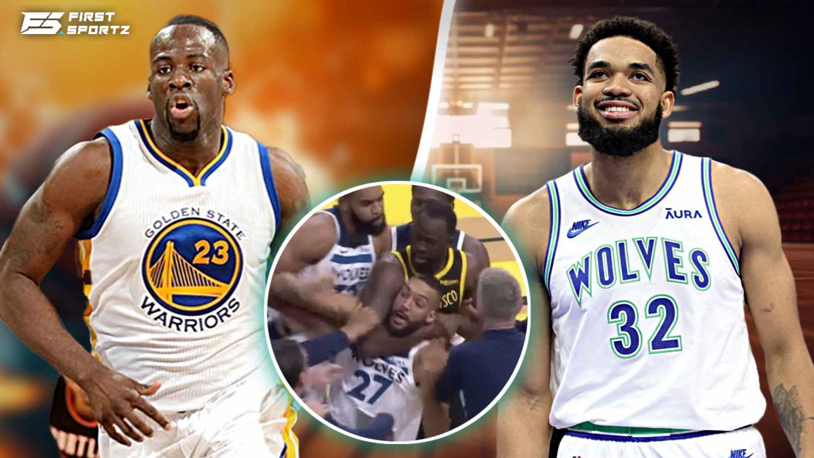 Karl-Anthony Towns confronted about letting Draymond Green CHOKE teammate Rudy Gobert