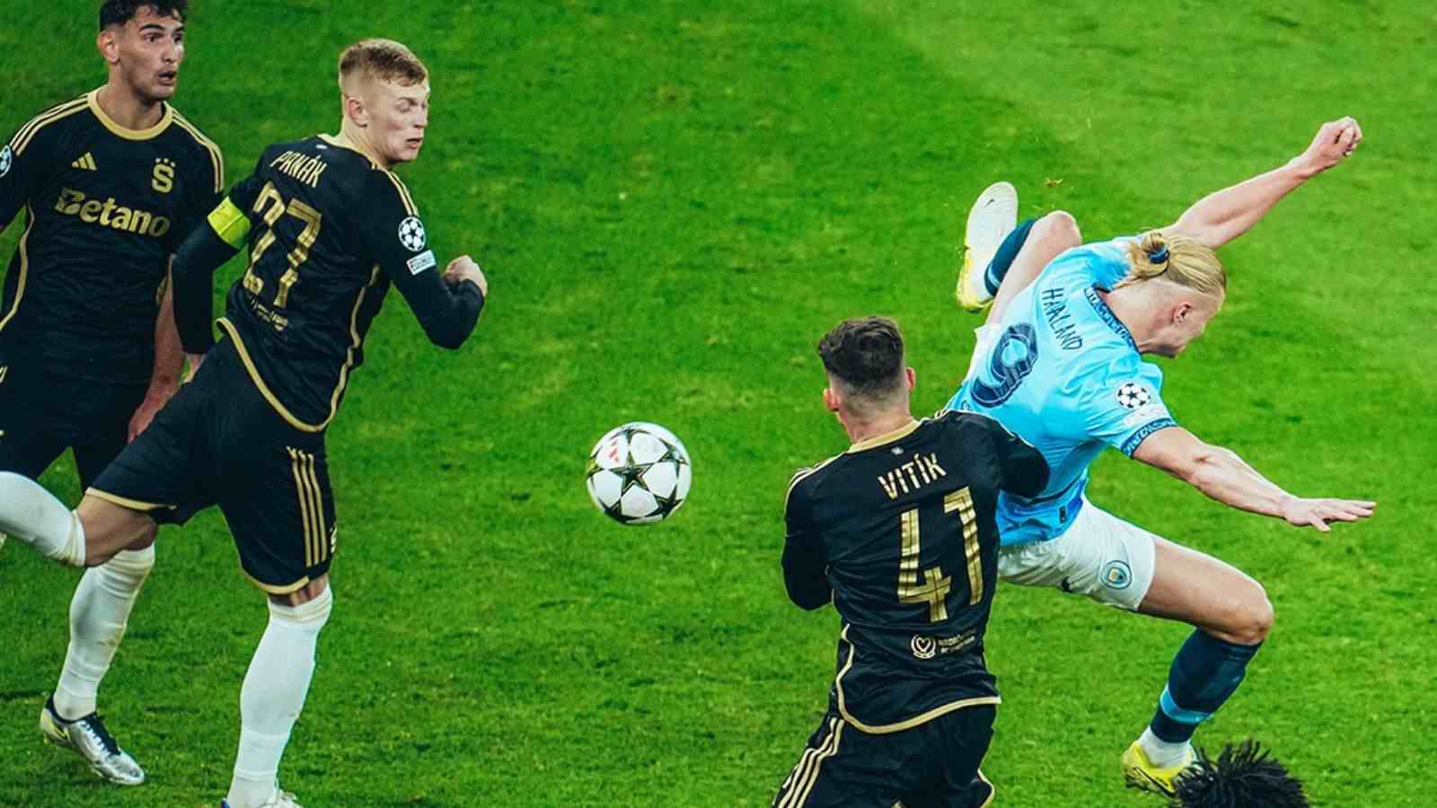 Erling Haaland scores unbelievable ACROBATIC goal in 5-0 win for Manchester City