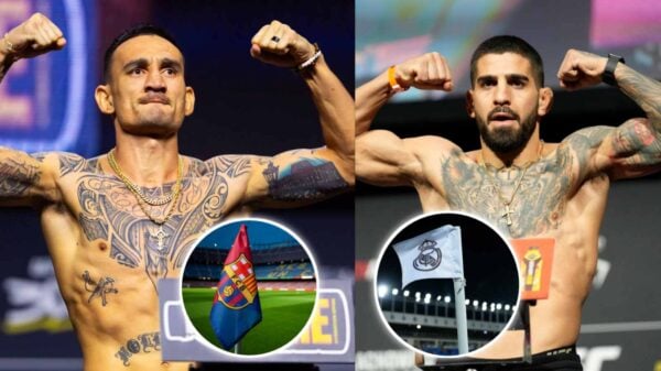 FC Barcelona backs Max Holloway against Real Madrid fan Ilia Topuria