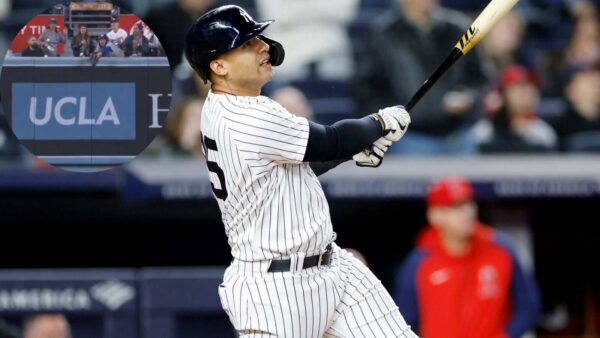 Fan interferes on Gleyber Torres shot