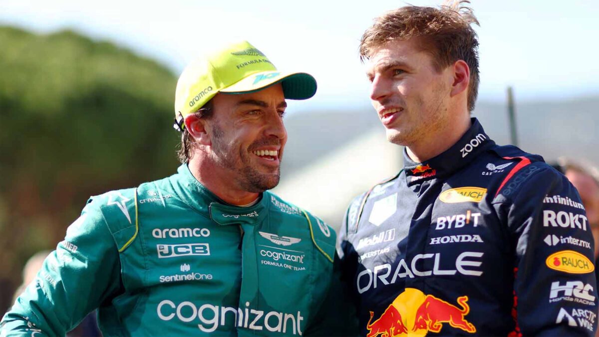 Fernando Alonso and Max Verstappen (via Formula 1)