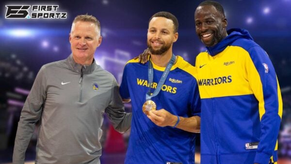 Golden State Warriors head coach Steve Kerr and his team leaders Stephen Curry and Draymond Green