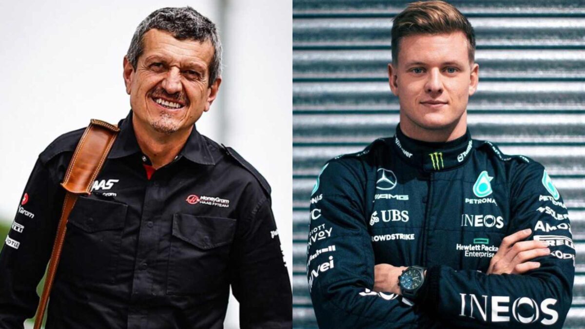 Guenther Steiner and Mick Schumacher