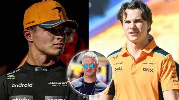 Lando Norris, Ralf Schumacher and Oscar Piastri