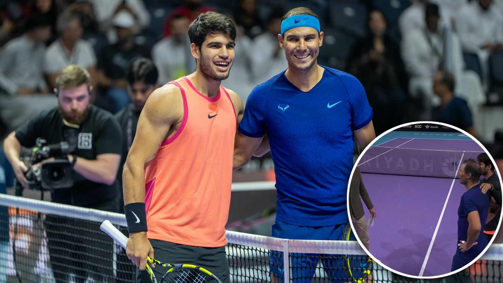 “Was he drunk or something?”- Fans lambast interviewer for calling Rafael Nadal ‘loser’ after defeat to Carlos Alcaraz in Six Kings Slam semifinals