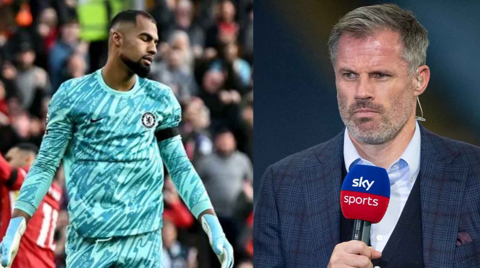 “They need a new goalkeeper” Jamie Carragher grills Robert Sanchez as player lets in ‘poor’ goal from Curtis Jones against Liverpool 