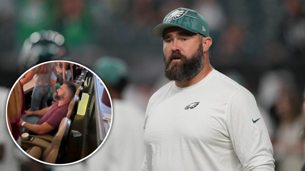 Jason Kelce gives proof to Travis Kelce that he did not sleep at Taylor Swift's concert