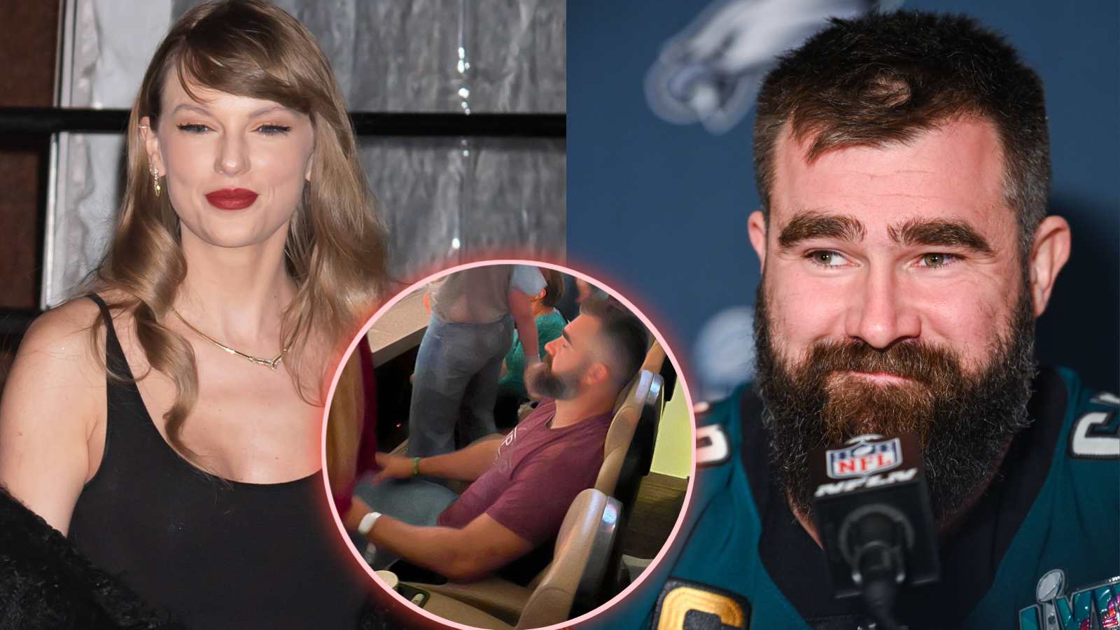 “That man is living his best life” – Jason Kelce seemingly falling asleep during Taylor Swift’s Miami concert sparks WILD reactions on social media