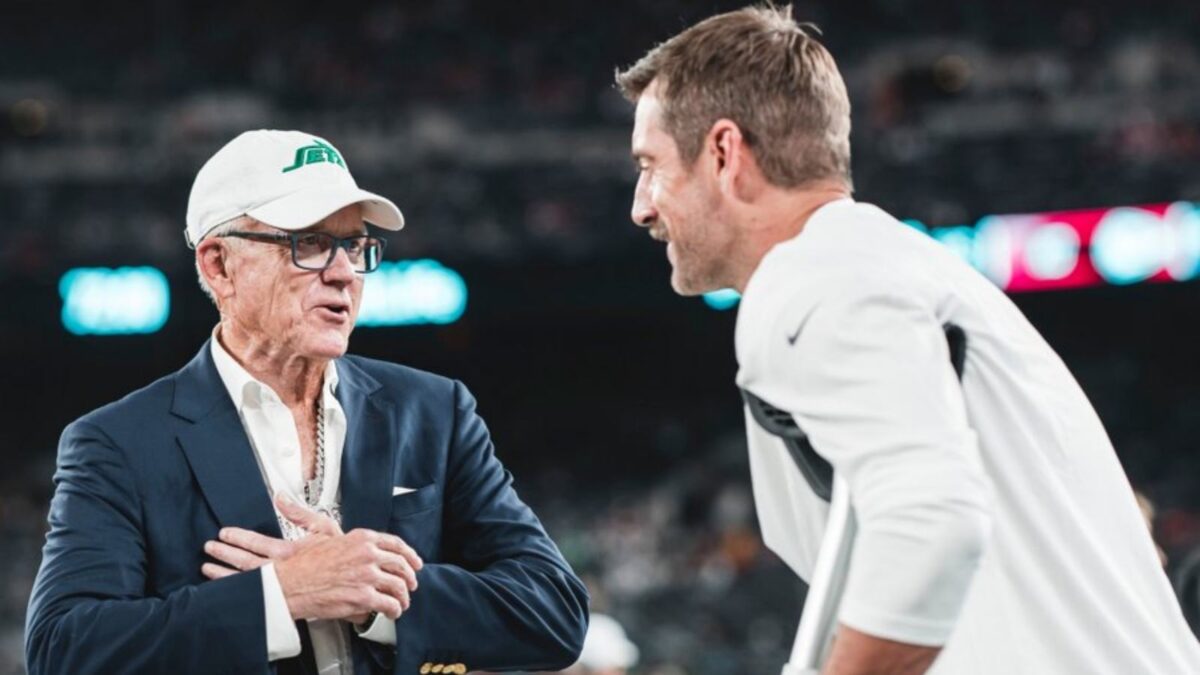 Jets' owner Woody Johnson and quarterback Aaron Rodgers