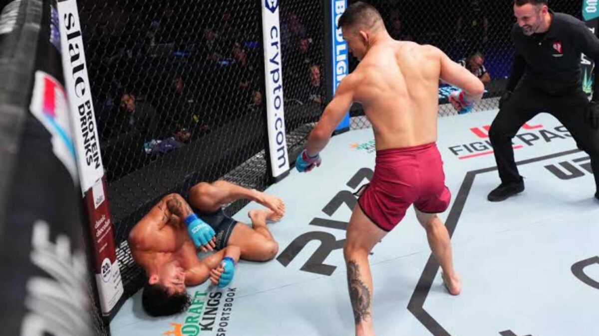 (Video) Referee mishap sees Dana White's Contender Series star deliver thunderous strike to downed opponent 3 Kody Steele at Dana White's Contender Series