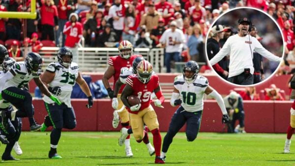 Kyle Shanahan challenged the missed easiest muffed punt call during Seahawks-49ers game