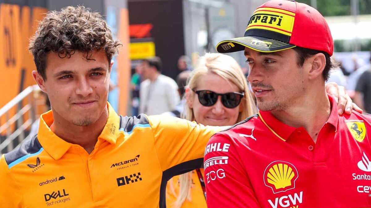 Lando Norris and Charles Leclerc (via Sky Sports)