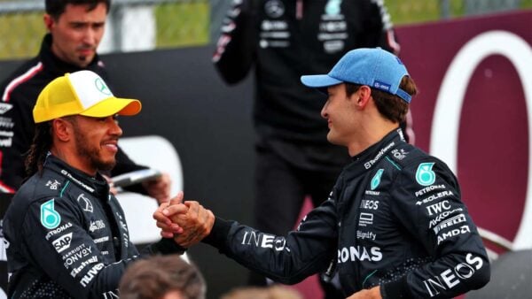 Lewis Hamilton and George Russell (via GPblog)