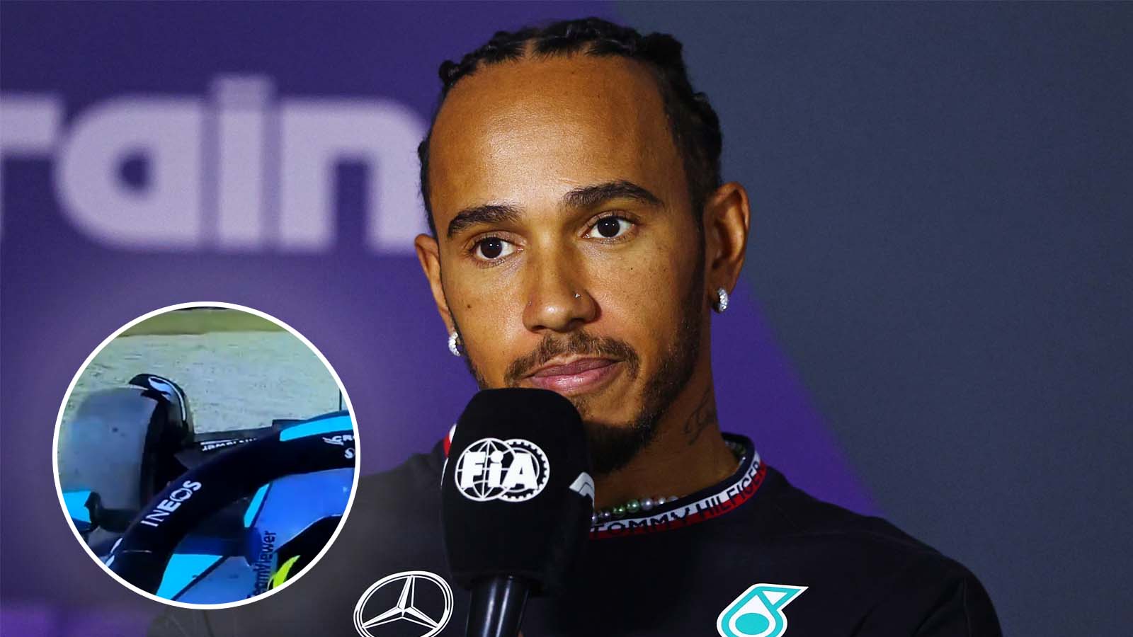 (Video) Lewis Hamilton’s disastrous US GP comes to an end after BEACHING his Mercedes in the gravel