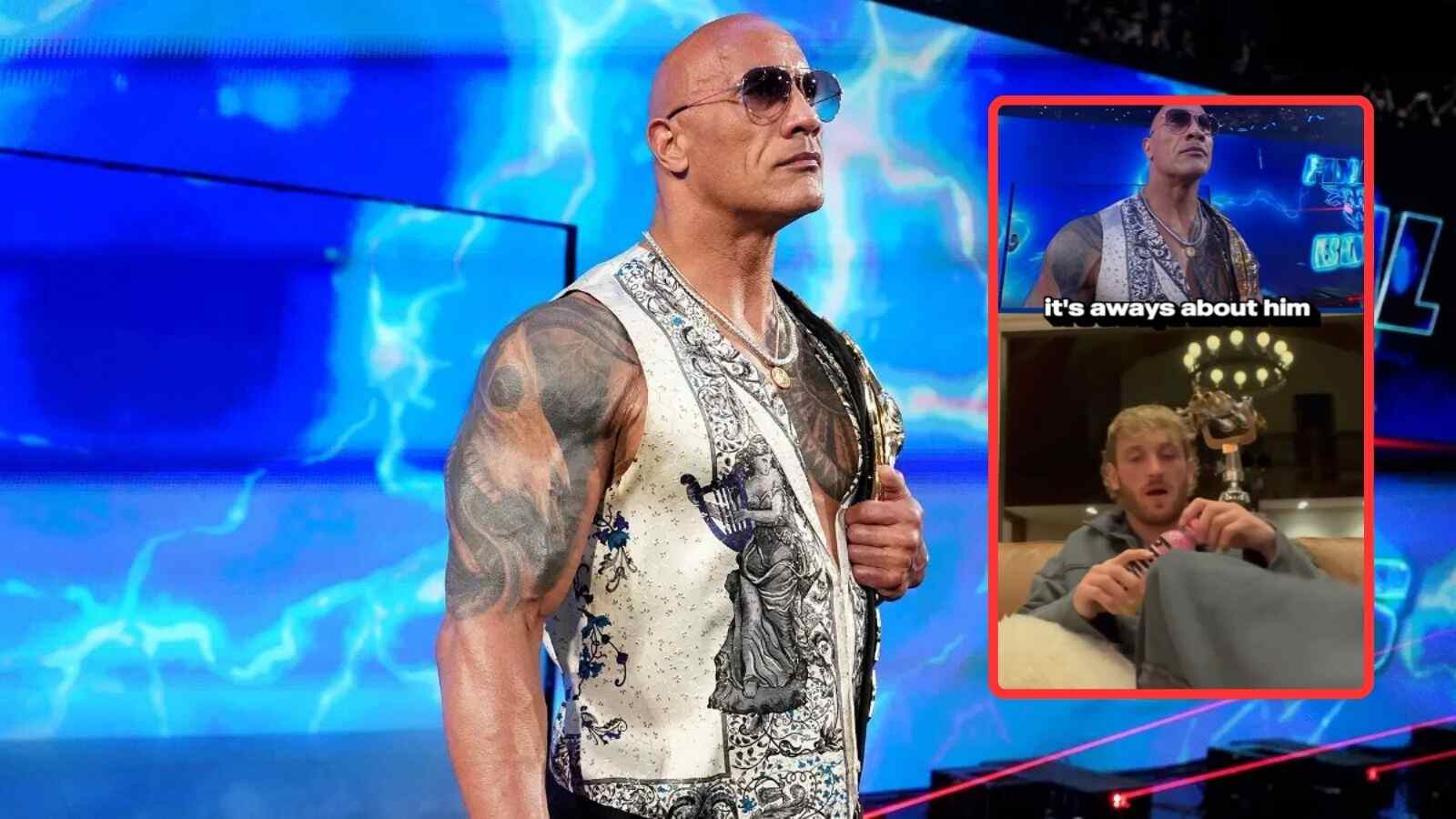 (Video) Logan Paul turns into disgust seeing The Rock make his WWE return at Bad Blood