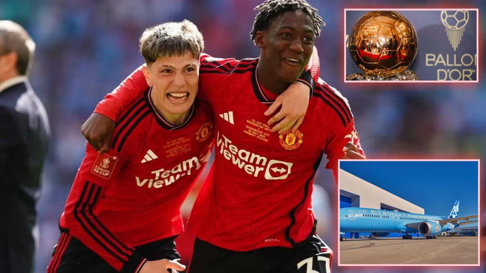 “So embarrassing” – Fans laugh at Manchester United as City deny request to carry Kobbie Mainoo and Alejandro Garnacho to Ballon d’Or ceremony for free 