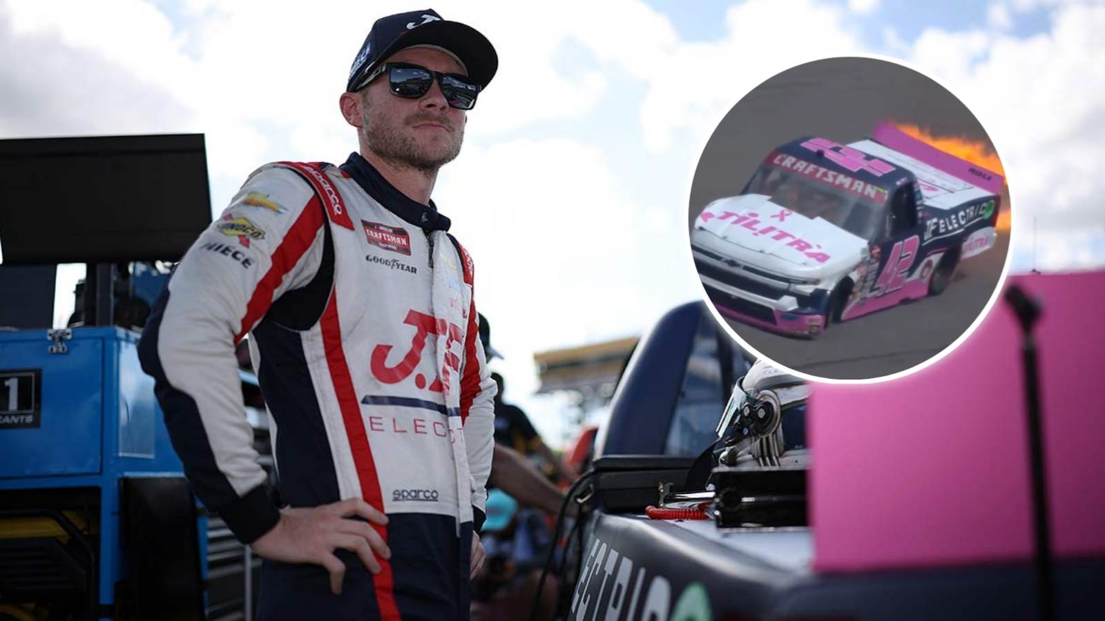 (Video) NASCAR drivers Matt Mills hospitalized after huge wreck at Miami