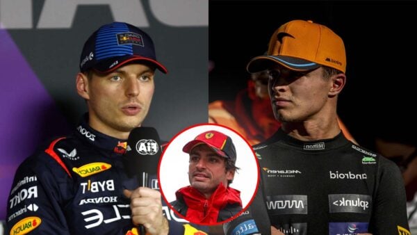 Max Verstappen, Carlos Sainz, and Lando Norris